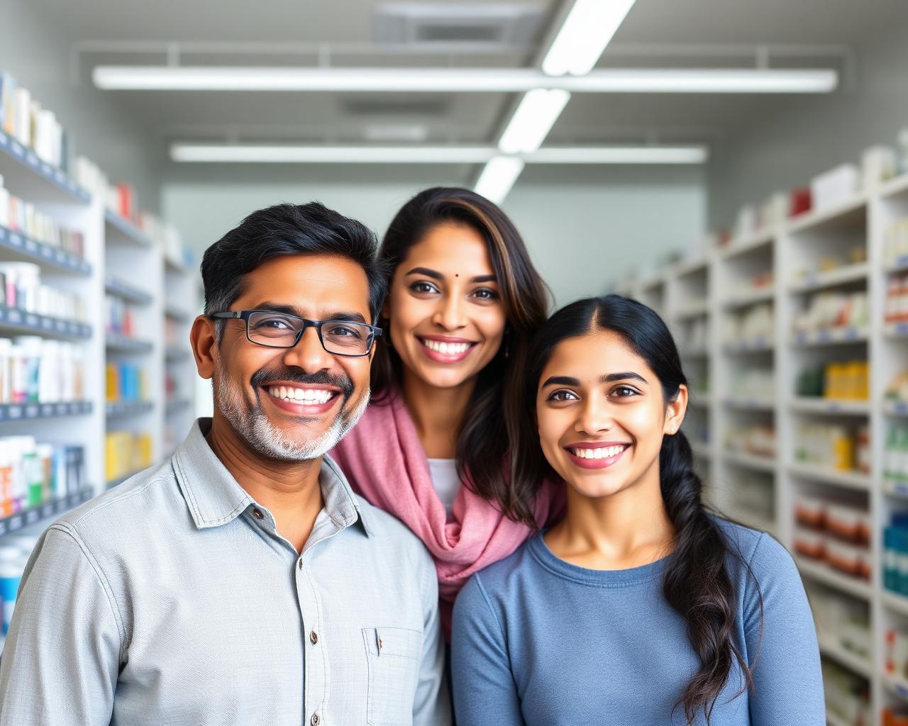 Happy family at RamKrishna Pharmacy